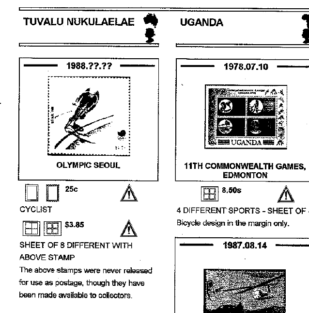 Tuvalu Nukulaelae 1988 Olympic Games Unissued Stamp Tuvalu Nukulaelae 1988 Olympic Games Unissued Stamp