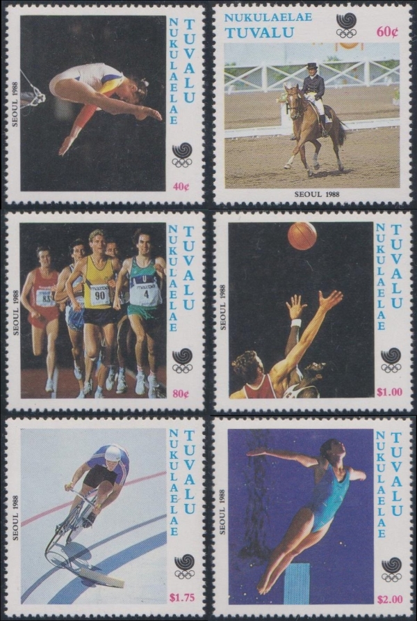 Tuvalu Nukulaelae Unissued 1988 Olympic Games Stamp Set Tuvalu Nukulaelae Unissued 1988 Olympic Games Stamp Set