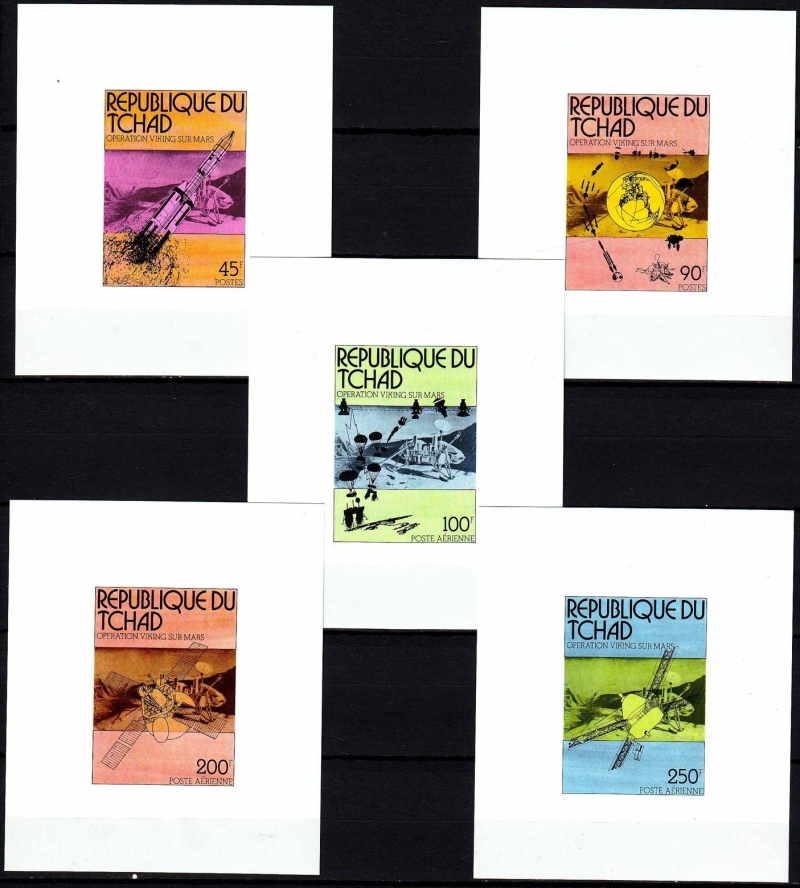 1976 Viking Mars Project White Deluxe Sheet Stamp Set