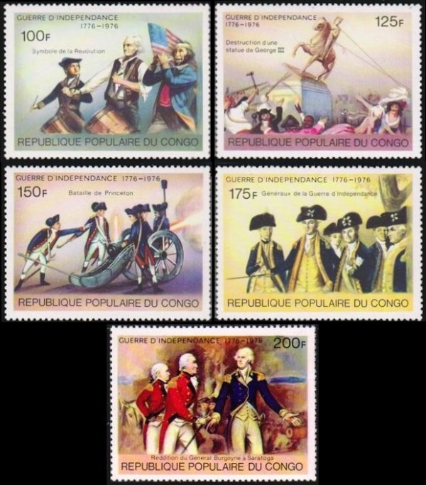 Congo 1976 American Bicentennial Stamps Congo 1976 American Bicentennial Stamps
