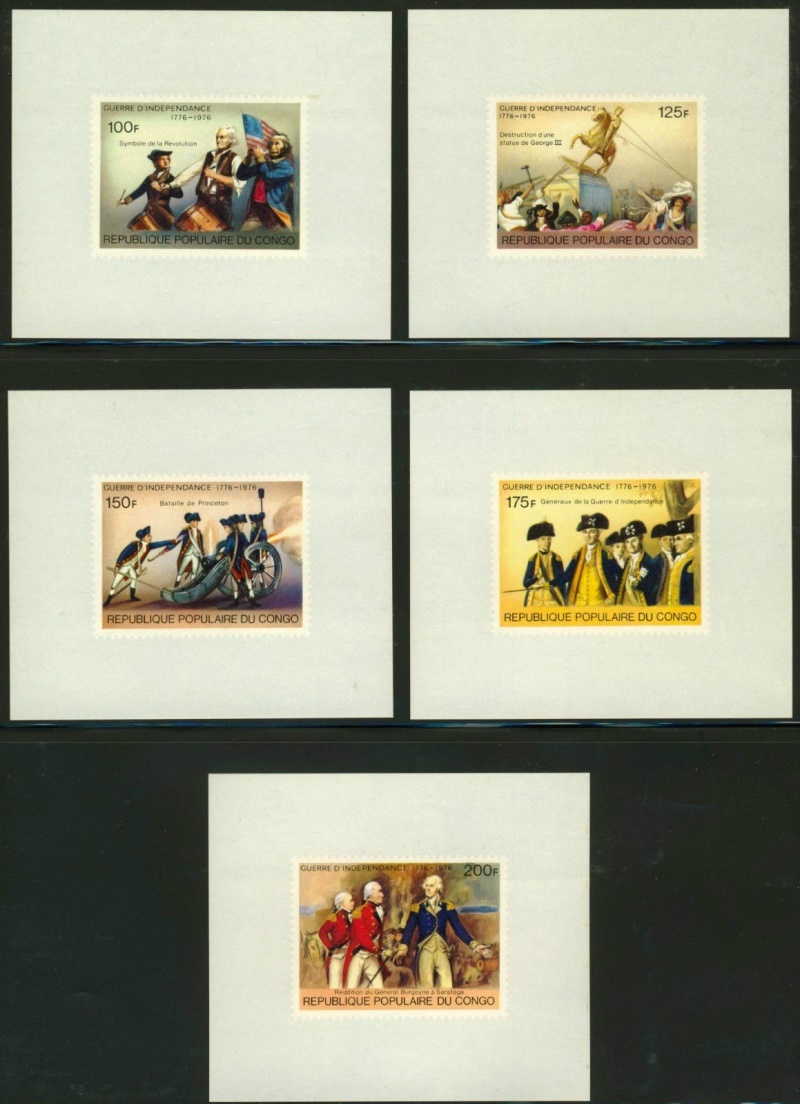 Congo 1976 American Bicentennial Deluxe Sheetlet Set Congo 1976 American Bicentennial Deluxe Sheetlet Set