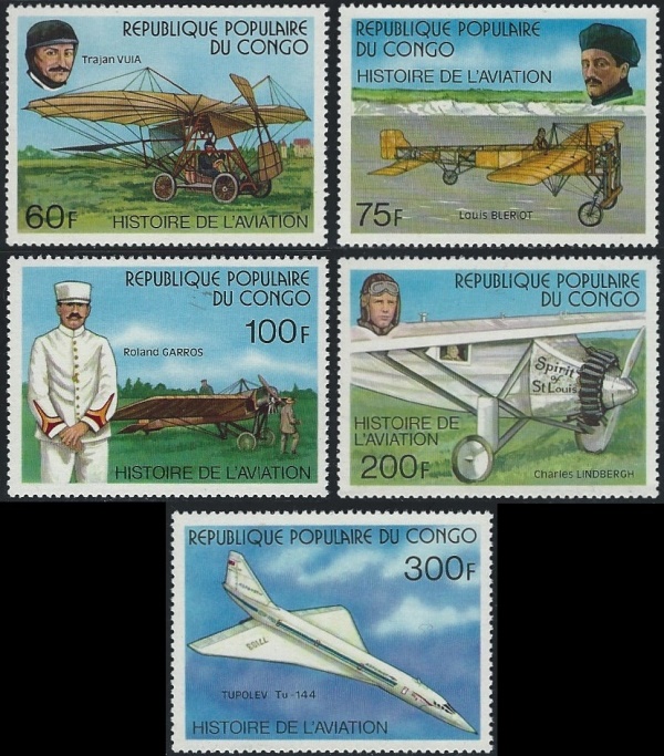 Congo 1977 History of Aviation Stamps Congo 1977 History of Aviation Stamps