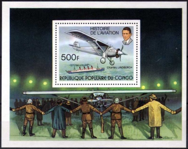 Congo 1977 History of Aviation Souvenir Sheet Congo 1977 History of Aviation Souvenir Sheet