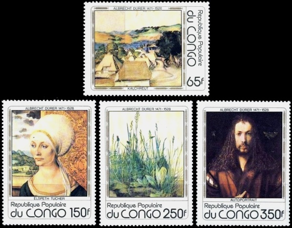 Congo 1978 Paintings by Dürer Stamps Congo 1978 Paintings by Dürer Stamps
