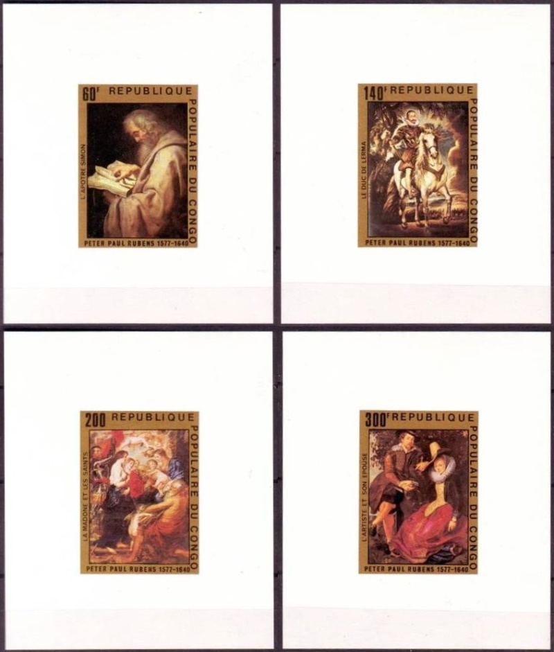Congo 1978 Rubens Paintings Deluxe Sheetlet Set Congo 1978 Rubens Paintings Deluxe Sheetlet Set