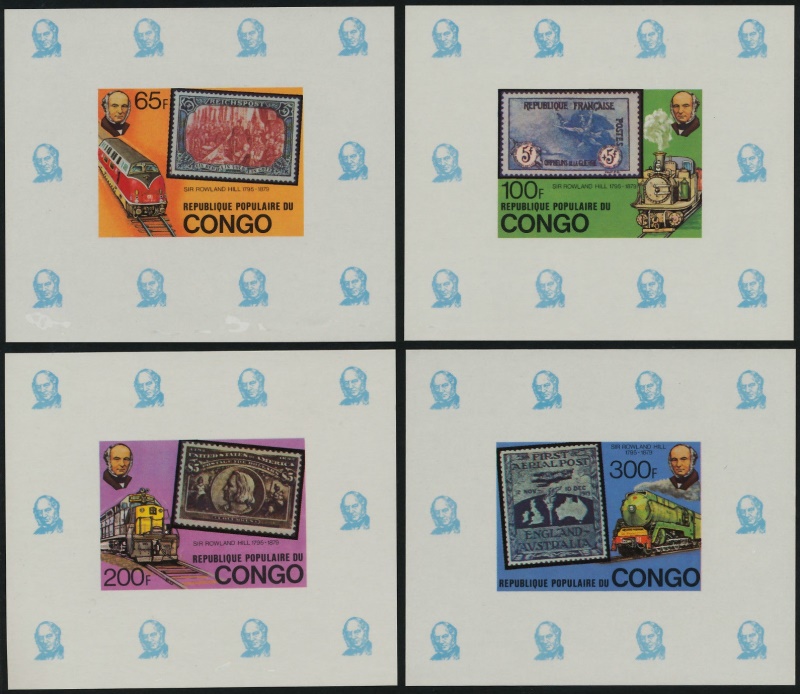Congo 1979 Death Centenary of Sir Rowland Hill Deluxe Sheetlet Set Congo 1979 Death Centenary of Sir Rowland Hill Deluxe Sheetlet Set