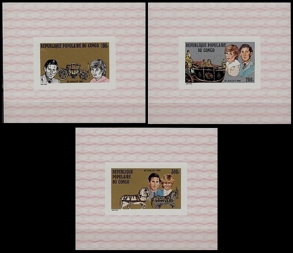 Congo 1981 Royal Wedding of Prince Charles and Lady Diana Deluxe Sheetlet Set Congo 1981 Royal Wedding of Prince Charles and Lady Diana Deluxe Sheetlet Set