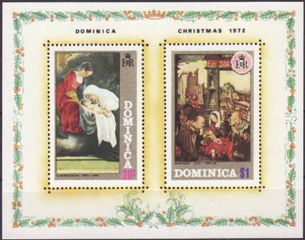 1972 Christmas Souvenir Sheet 1972 Christmas Souvenir Sheet