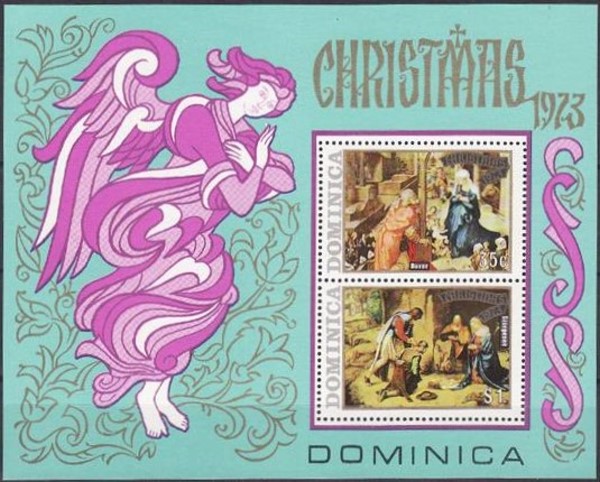 1973 Christmas Souvenir Sheet 1973 Christmas Souvenir Sheet