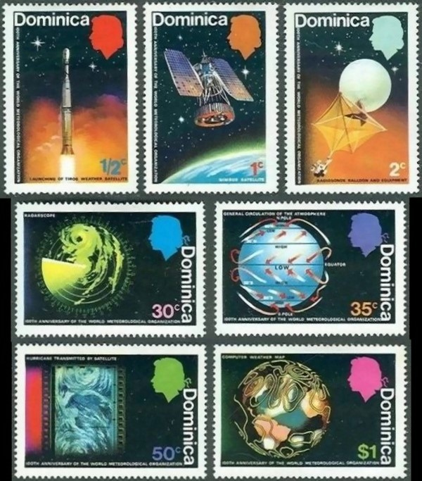 1973 International Meteorological Cooperation Stamps 1973 International Meteorological Cooperation Stamps