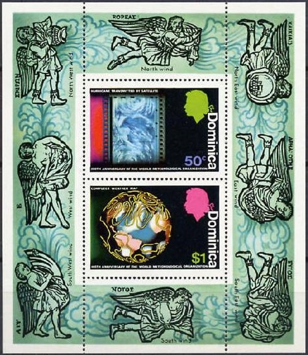 1973 International Meteorological Cooperation Souvenir Sheet 1973 International Meteorological Cooperation Souvenir Sheet