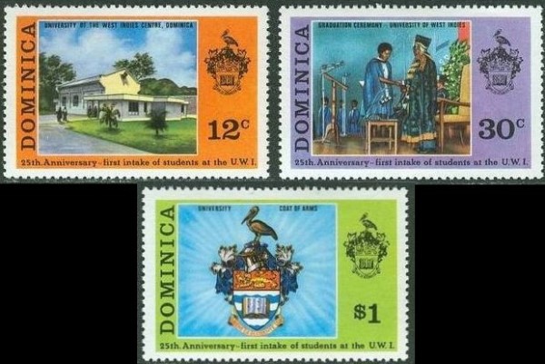 1974 25th Anniversary of West Indies University Stamps 1974 25th Anniversary of West Indies University Stamps