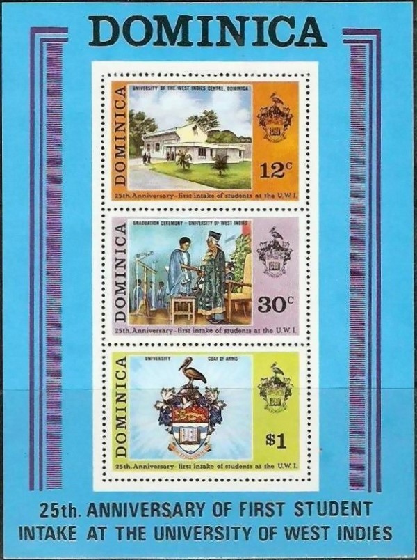 1974 25th Anniversary of West Indies University Souvenir Sheet 1974 25th Anniversary of West Indies University Souvenir Sheet
