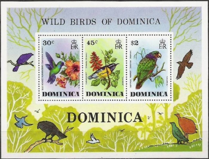 1976 Wild Birds Souvenir Sheet 1976 Wild Birds Souvenir Sheet
