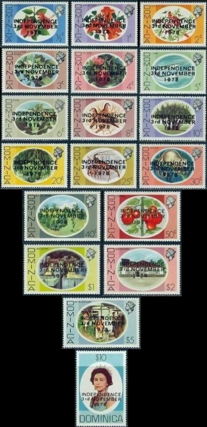 1978 The 1975 Definitive Stamps Overprinted INDEPENDENCE 1978 The 1975 Definitive Stamps Overprinted INDEPENDENCE