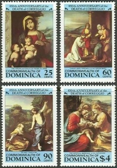 1984 450th Death Anniversary of Correggio Stamps 1984 450th Death Anniversary of Correggio Stamps