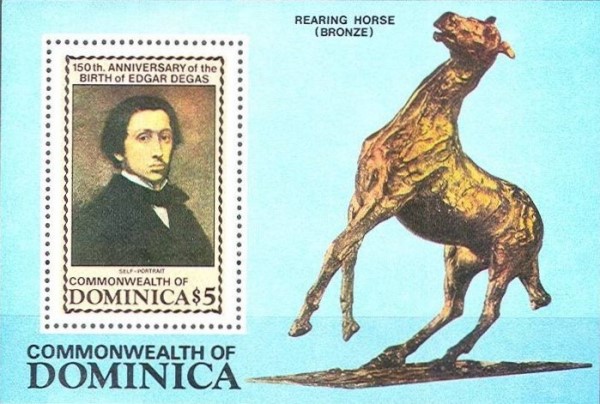 1984 150th Birth Anniversary of Edgar Degas Souvenir Sheet 1984 150th Birth Anniversary of Edgar Degas Souvenir Sheet
