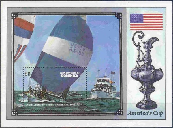 1987 America's Cup Yachting Championship Souvenir Sheet 1987 America's Cup Yachting Championship Souvenir Sheet