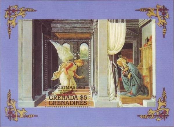 1985 Christmas, Religious Paintings Souvenir Sheet 1985 Christmas, Religious Paintings Souvenir Sheet