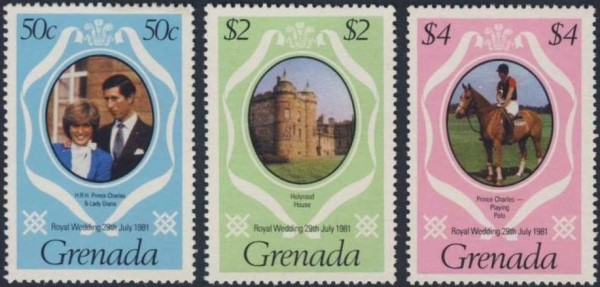 1981 Royal Wedding of Lady Diana and Prince Charles Stamps 1981 Royal Wedding of Lady Diana and Prince Charles Stamps