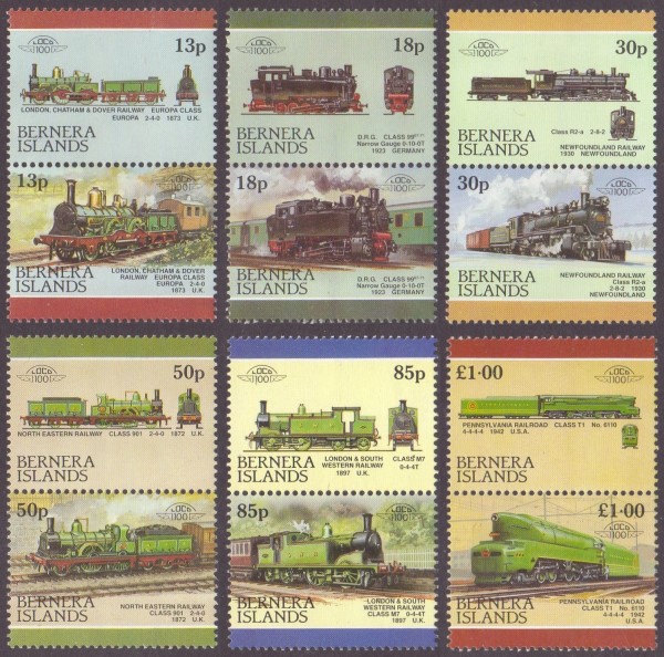 1984 Bernera Islands Leaders of the World, Locomotives (3rd series) Stamps 1984 Bernera Islands Leaders of the World, Locomotives (3rd series) Stamps