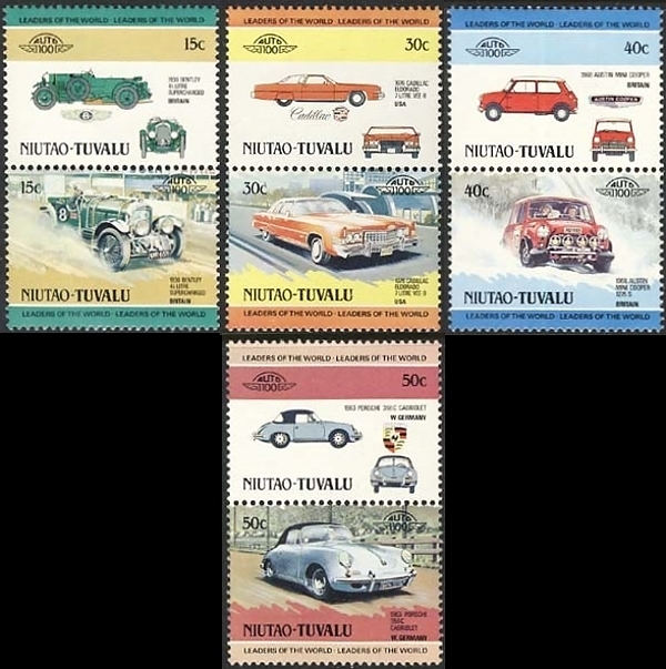 1984 Niutao Leaders of the World, Automobiles (1st series) Stamps 1984 Niutao Leaders of the World, Automobiles (1st series) Stamps