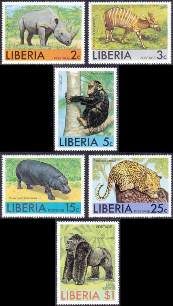 Liberia 1976 African Animals Stamps Liberia 1976 African Animals Stamps