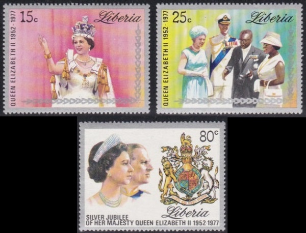 Liberia 1977 25th Anniversary of the Reign of Queen Elizabeth II Stamps Liberia 1977 25th Anniversary of the Reign of Queen Elizabeth II Stamps
