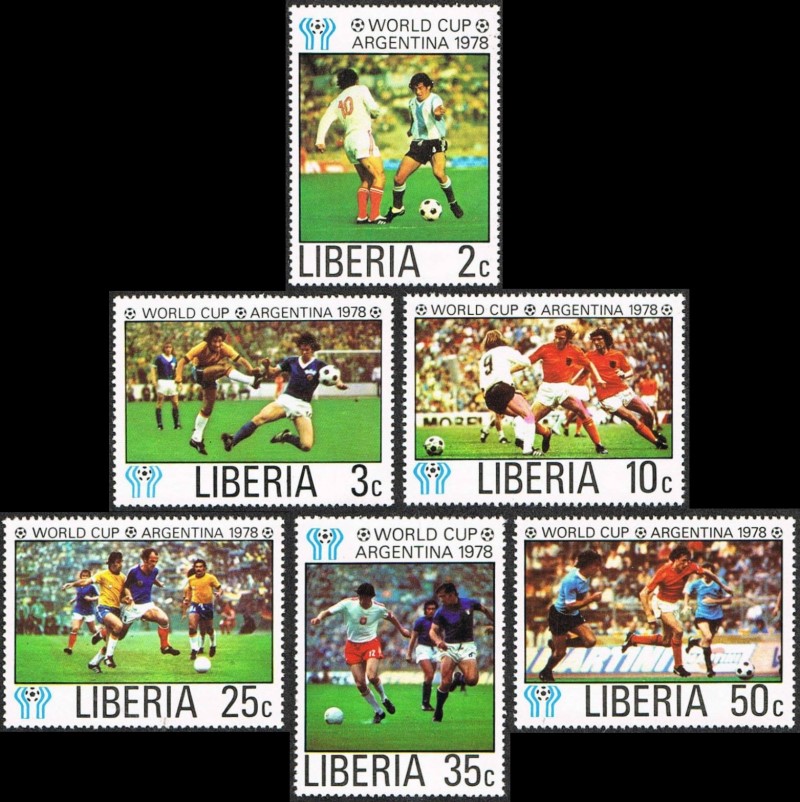 Liberia 1978 11th World Cup Soccer Championship Stamps Liberia 1978 11th World Cup Soccer Championship Stamps