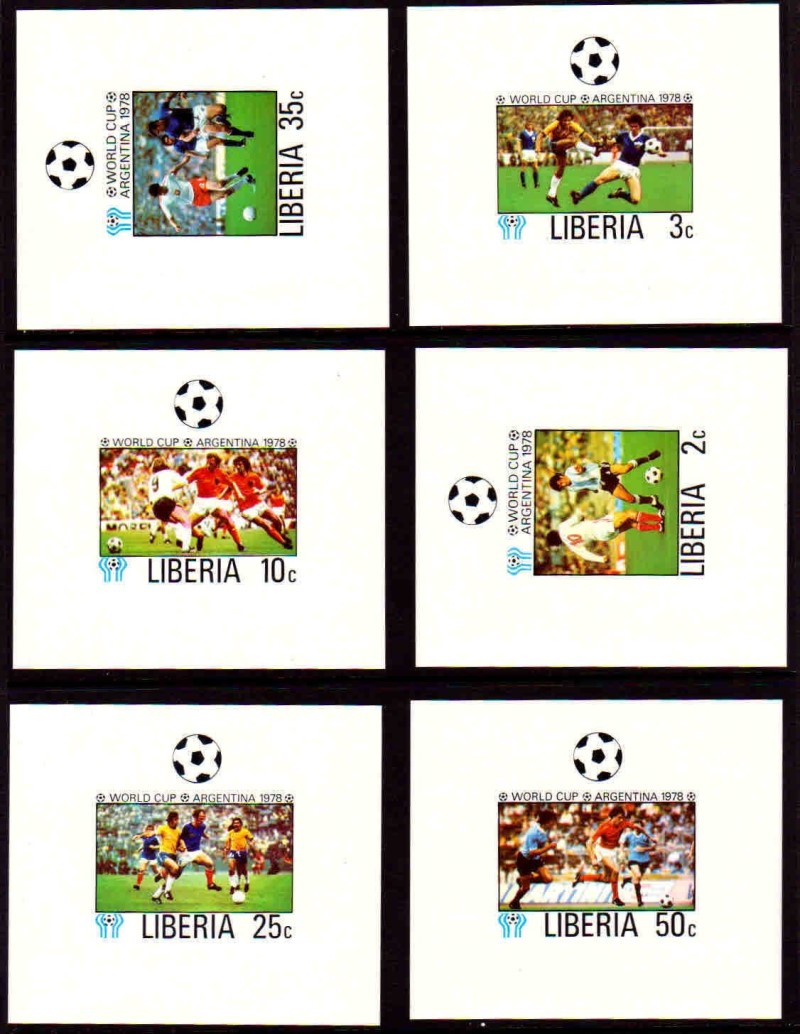 Liberia 1978 11th World Cup Soccer Championship Deluxe Sheetlet Set Liberia 1978 11th World Cup Soccer Championship Deluxe Sheetlet Set