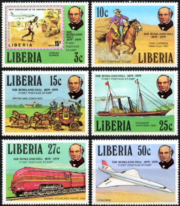 Liberia 1979 Death Centenary of Sir Rowland Hill Stamps Liberia 1979 Death Centenary of Sir Rowland Hill Stamps