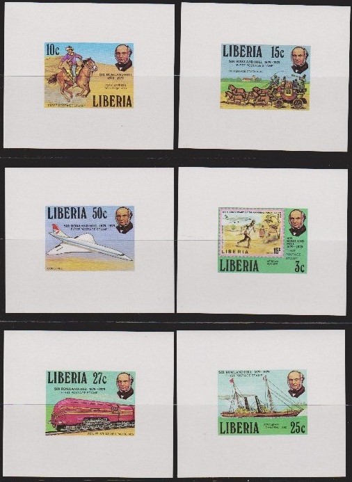 Liberia 1979 Death Centenary of Sir Rowland Hill Deluxe Sheetlet Set Liberia 1979 Death Centenary of Sir Rowland Hill Deluxe Sheetlet Set