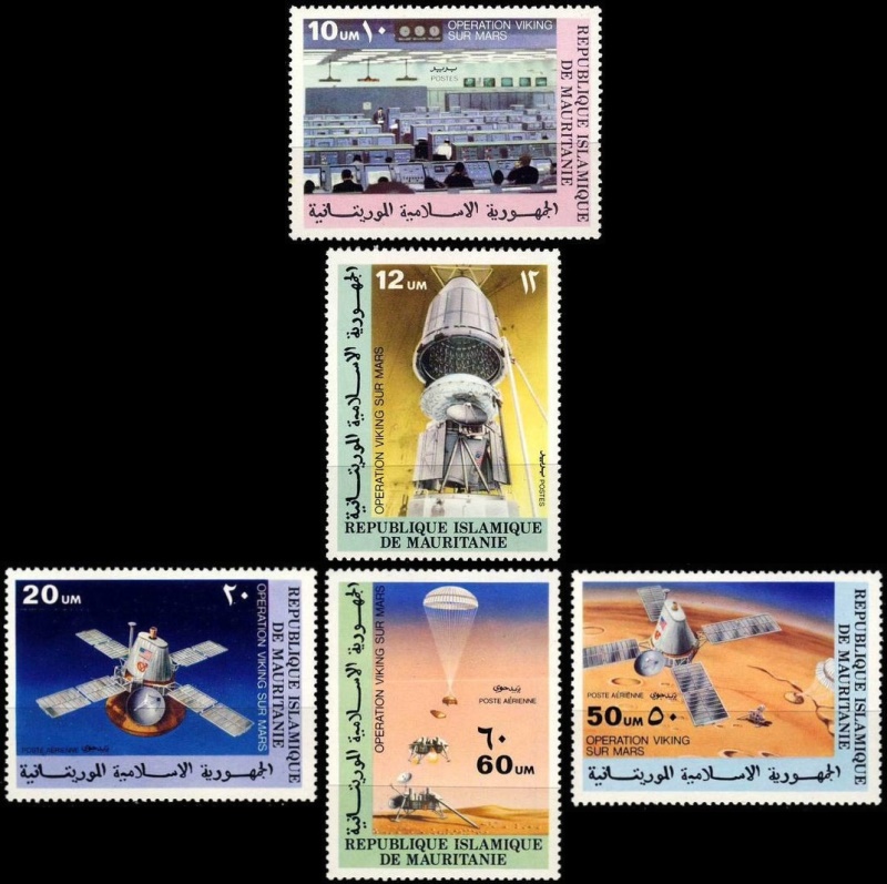 Mauritania 1977 Viking Mars Project Stamps Mauritania 1977 Viking Mars Project Stamps