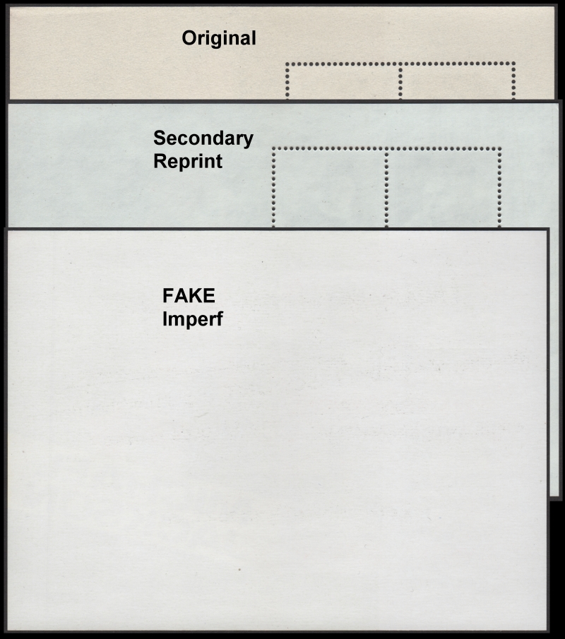 Saint Vincent 1985 Michael Jackson Souvenir Sheet Forgery, Unauthorized Reprint and Original Gum Comparison