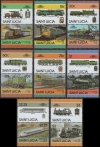 Saint Lucia 1986 Trains 5th Series Stamp Forgeries