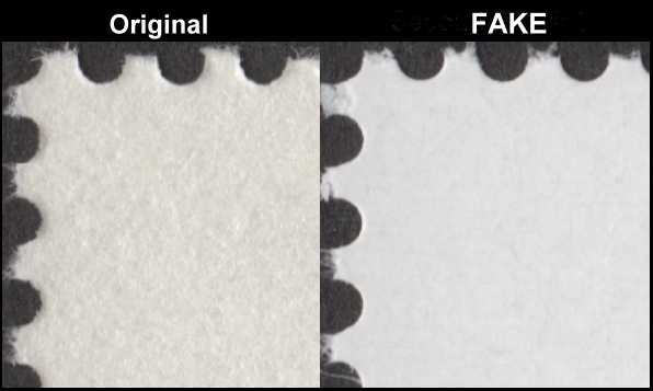 1986 60th Birthday of Queen Elizabeth Fake with Original Gum Comparison