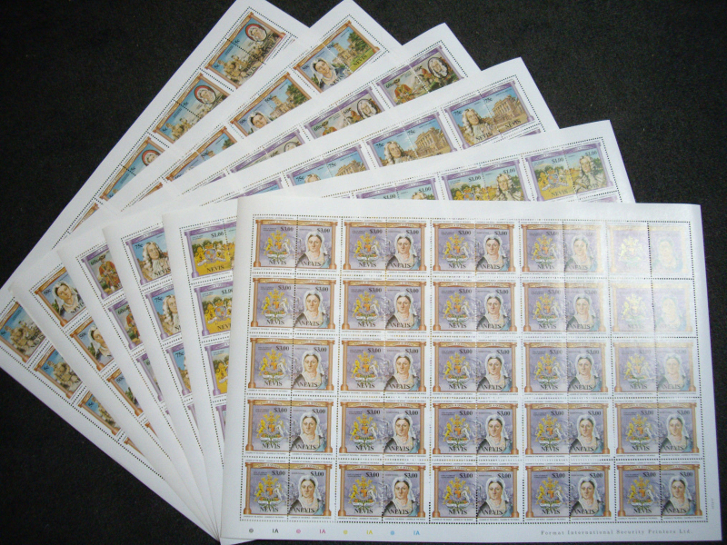 Nevis 1984 Leaders of the World British Monarchs Perforated Stamp Pane Forgery Set Sold on eBay Nevis 1984 Leaders of the World British Monarchs Perforated Stamp Pane Forgery Set Sold on eBay