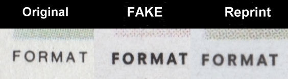 1986 50th Anniversary of the Spitfire Fake, Reprint and Original Font Comparison