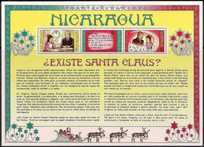 1973 Christmas Souvenir Sheet