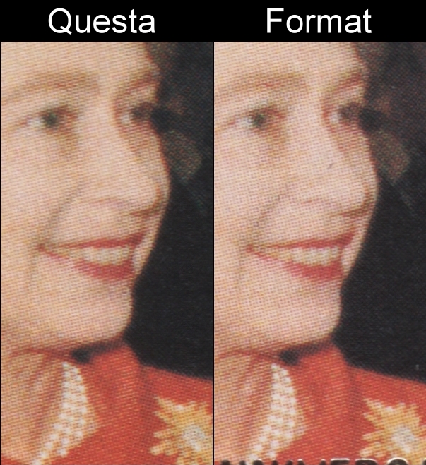 Saint Helena 1987 40th Wedding Anniversary of Queen Elizabeth 65p Stamp Comparison