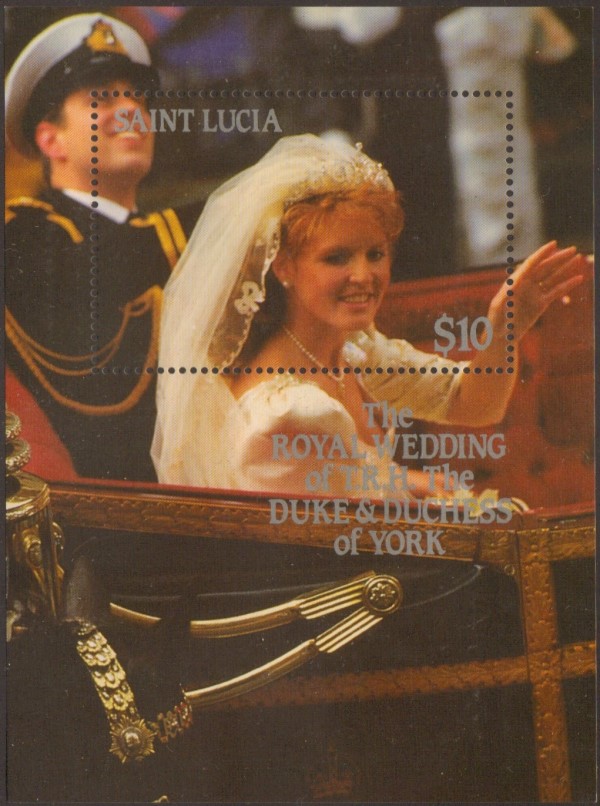 1986 Royal Wedding 1st Issue Unissued Souvenir Sheet 1986 Royal Wedding 1st Issue Unissued Souvenir Sheet