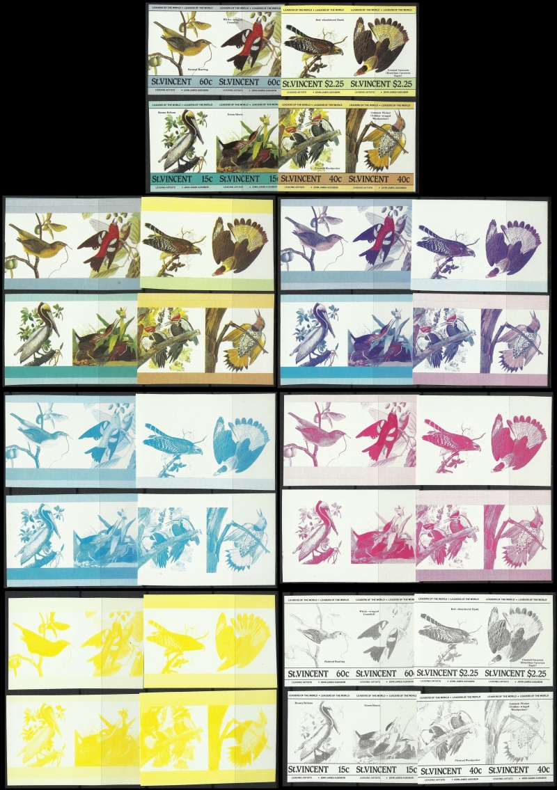 Saint Vincent 1985 Elvis Presley Genuine Stamp Color Proof Set
