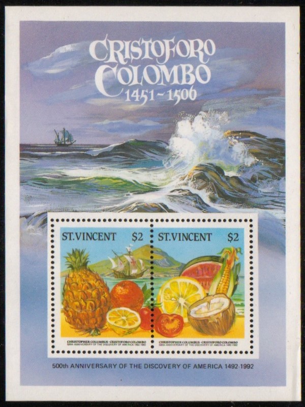 1988 Columbus Discovery of America 2nd Series Unissued Souvenir Sheet