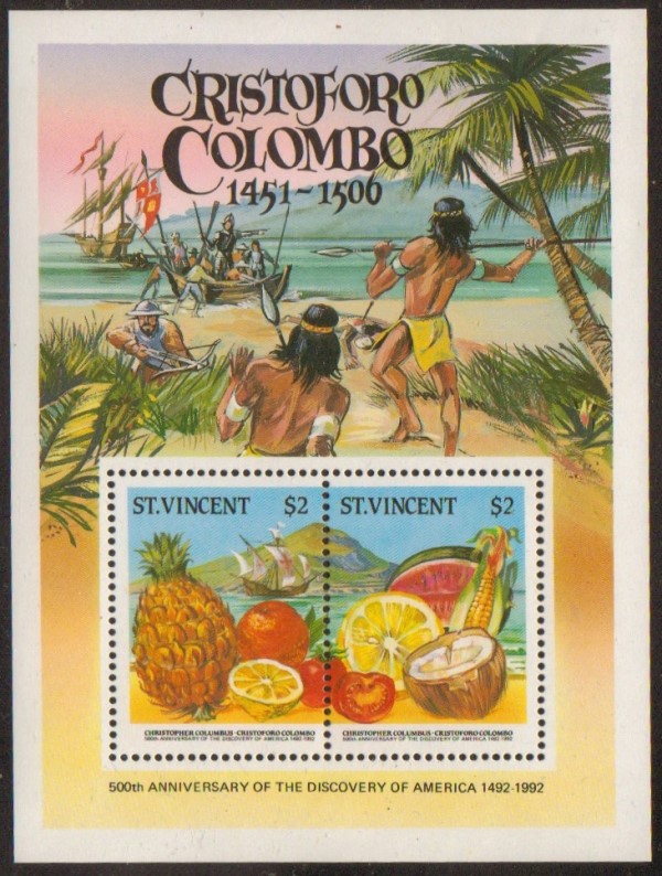 1988 Columbus Discovery of America 2nd Series Unissued Souvenir Sheet