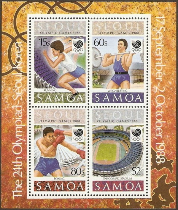 1988 Summer Olympic Games, Seoul Souvenir Sheet 1988 Summer Olympic Games, Seoul Souvenir Sheet