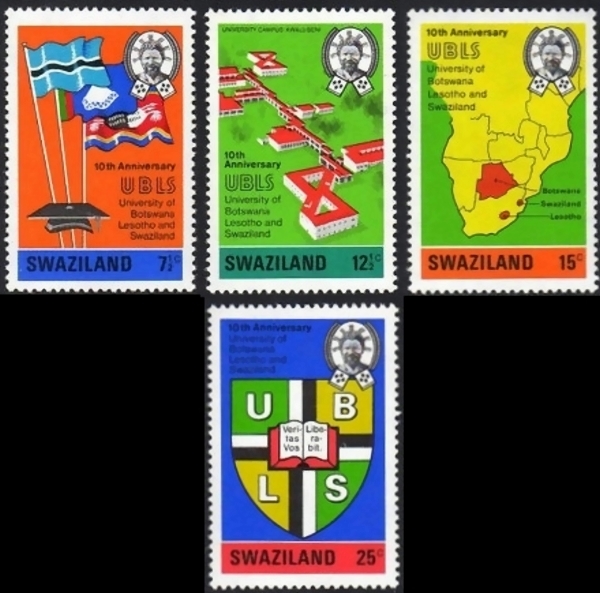 1974 10th Anniversary of University of Botswana, Lesotho and Swaziland Stamps 1974 10th Anniversary of University of Botswana, Lesotho and Swaziland Stamps