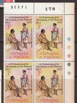 Image of Trinidad and Tobago 1970 Stamp with Questa Logo Image of Trinidad and Tobago 1970 Stamp with Questa Logo