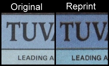 The Forged Unauthorized Reprint Tuvalu 1985 Audubon Birds Scott 282 Color Comparison