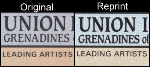 The Forged Unauthorized Reprint Union Island 1985 Audubon Birds Scott 189 Color Comparison
