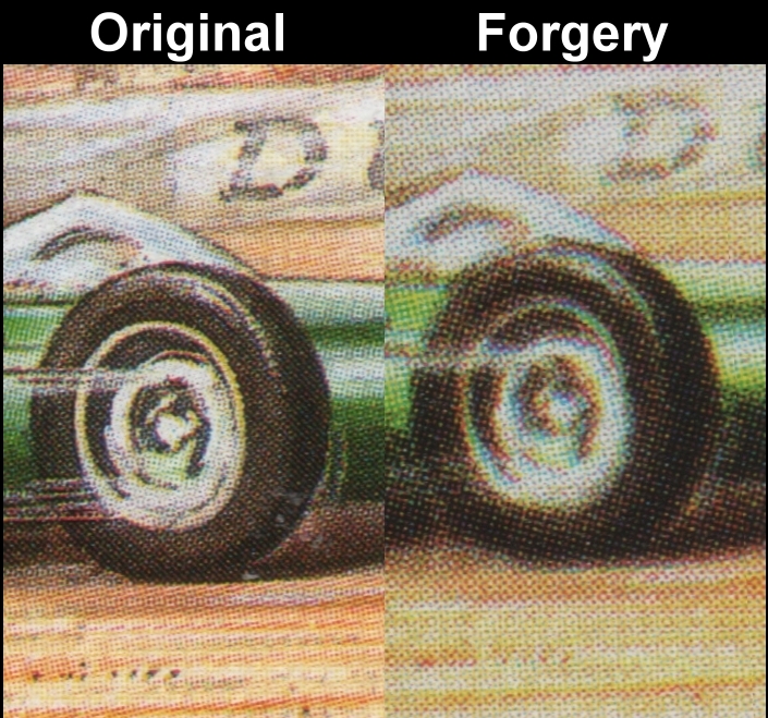 Saint Vincent Union Island 1986 Automobiles 10c Fake with Original Screen and Color Comparison of the BRM P56 Tire